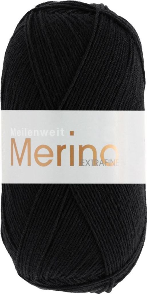 A ball of black yarn with a white label.