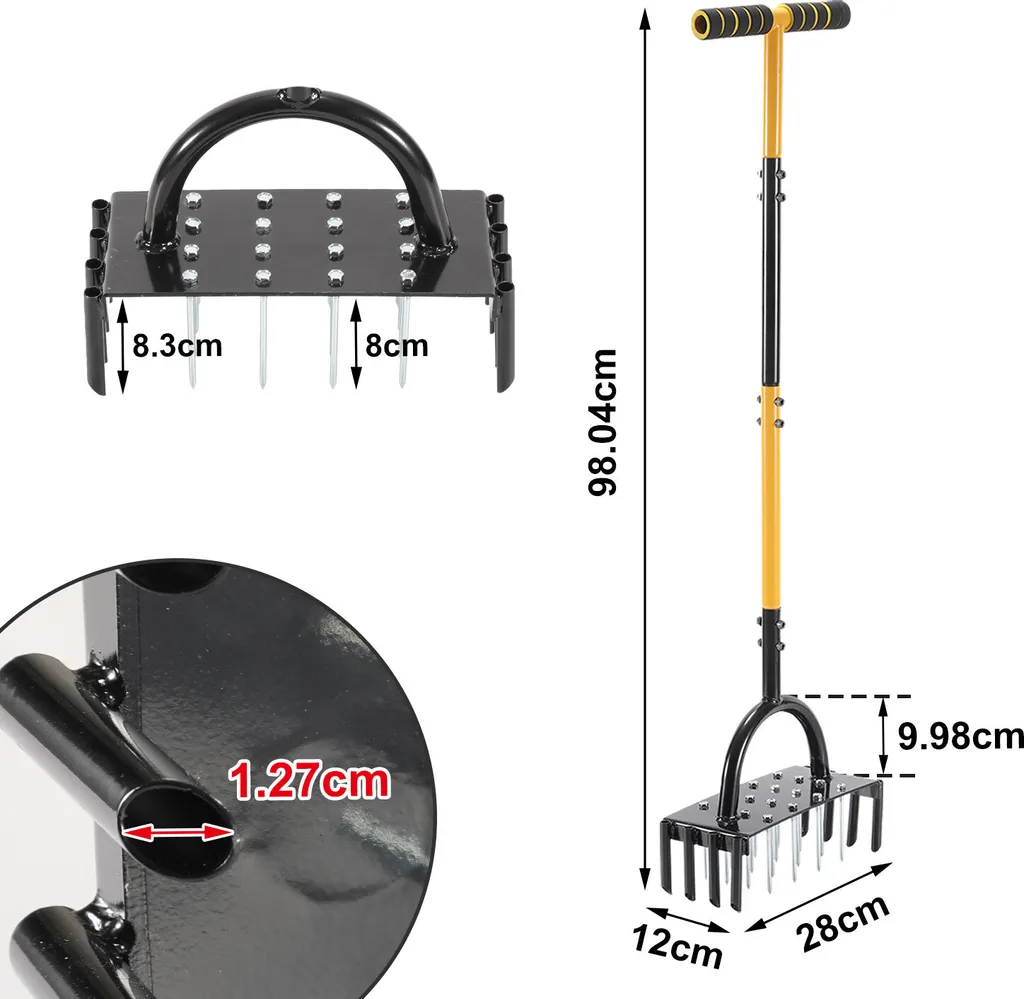 Hengda Aeratore Prato 2-in-1: Artiglio da Giardino per Terra e Erbacce - 2