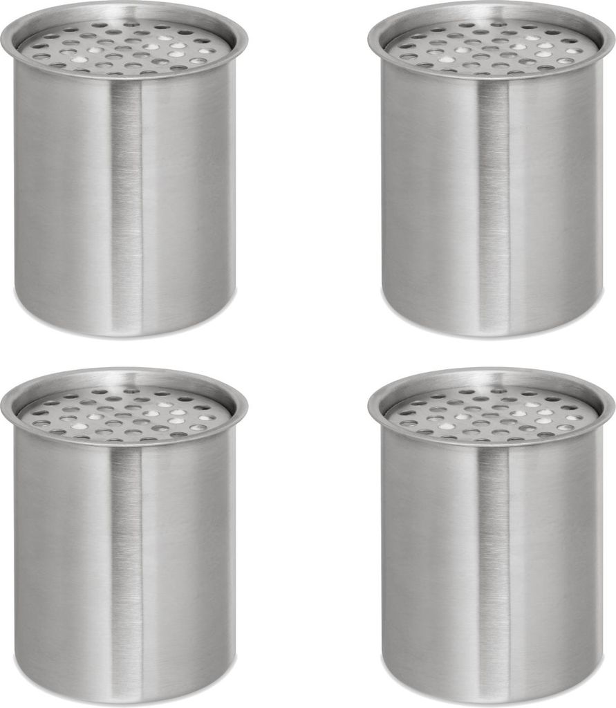 4x Edelstahldose 0,45l mit Wolle