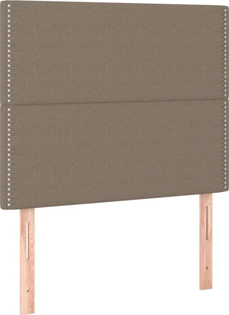 vidaXL Kopfteil Taupe 90x5x118/128 cm Stoff