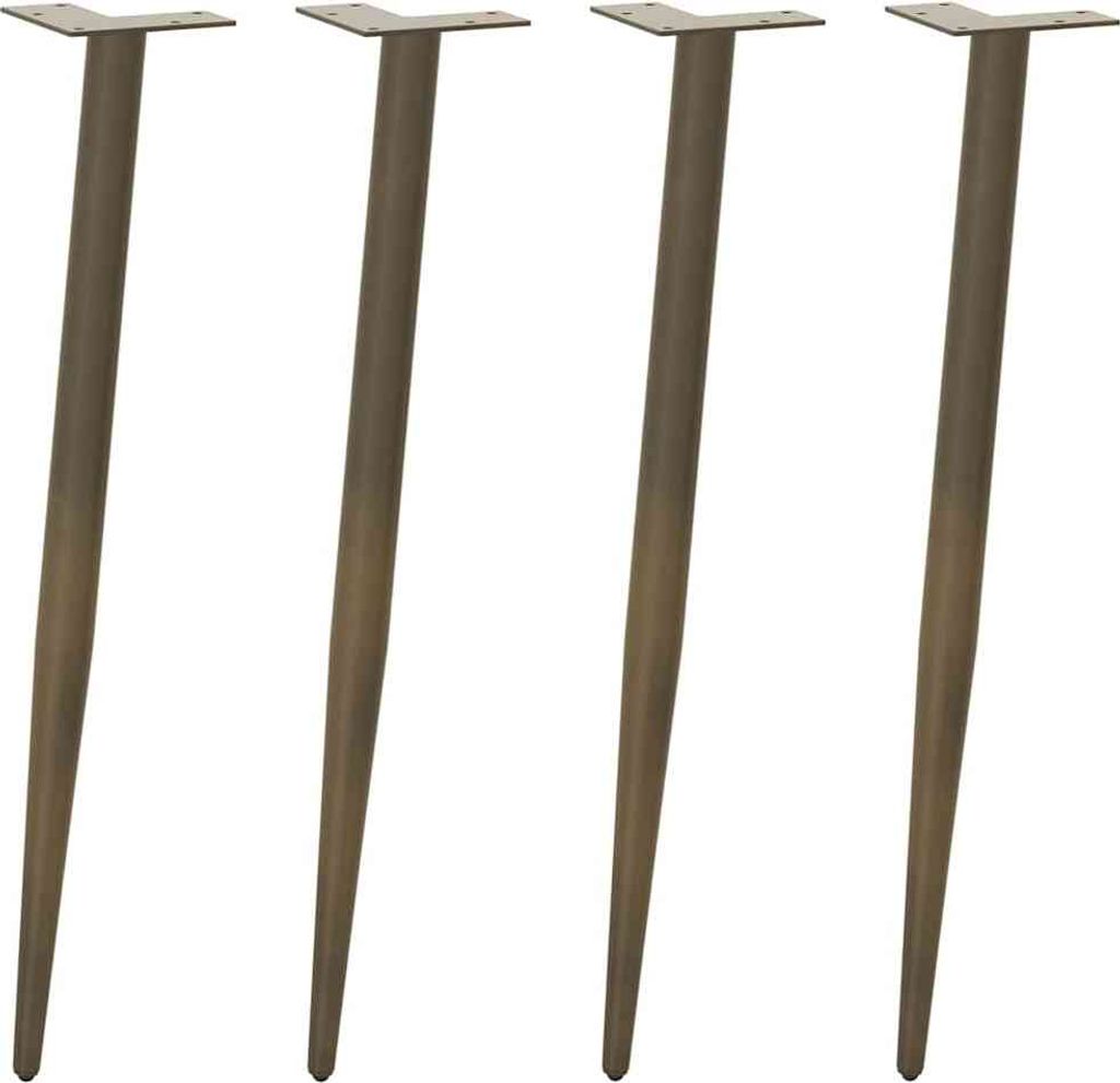 Konsolentisch Beine Konische Form 4 Stück Naturstahl 72-73cm Stahl