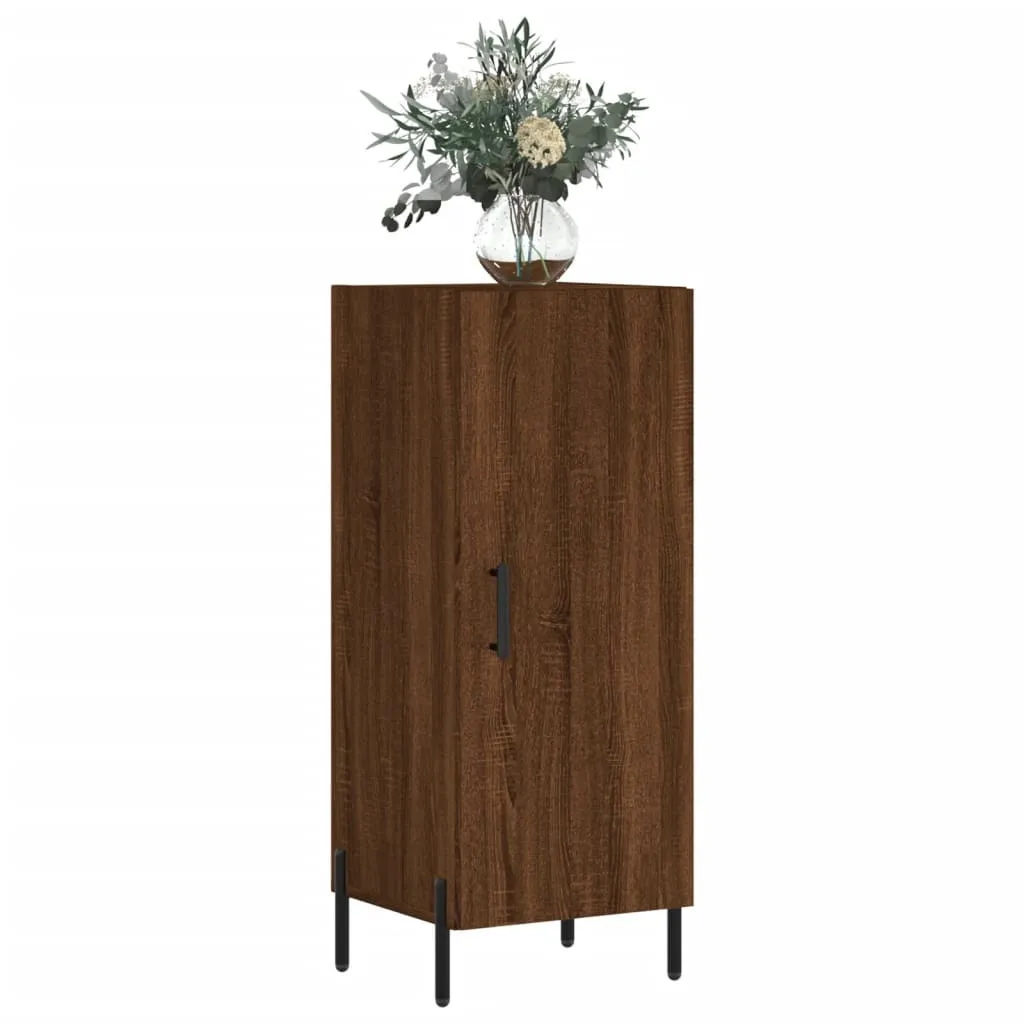 vidaXL Credenza 34,5x34x90 cm Rovere Marrone | Mobiletto Dispensa Bagno - 4