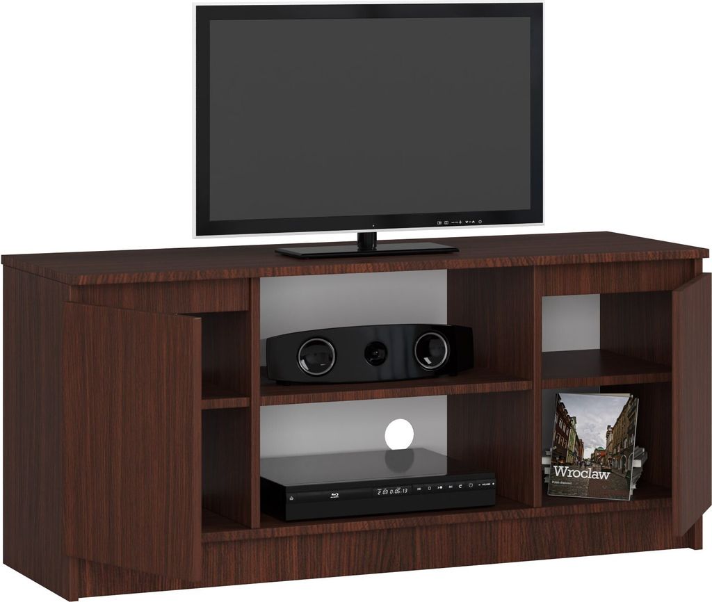 TV Schrank AKORD Fernsehkommode 120 cm Wenge 2 Türen 2 Produktbild 