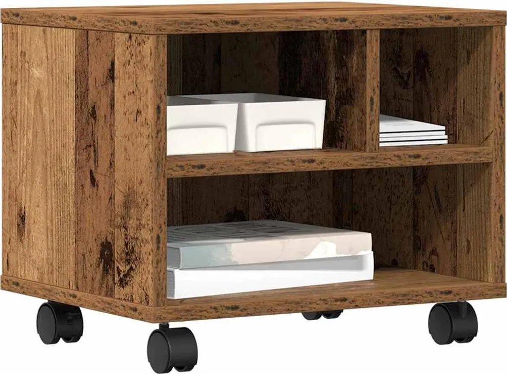 Support Imprimante 41 cm Bois Composite Robuste avec Rangement Intégré - 3