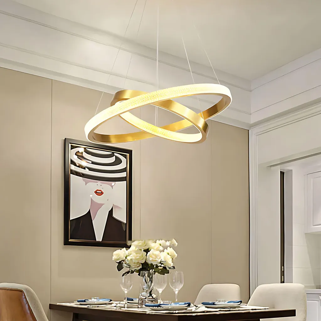 Lampe Suspendue TOOLIGHT APP1772-CP Na Pilot Brush Gold Design Chic