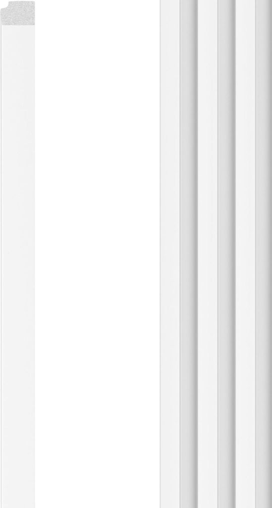 VOX Wandpaneel R-TRIM Linerio L-Line - Akustikpaneel - Innendekoration - Weiß 265x3,2x2,1 cm 1 Stück