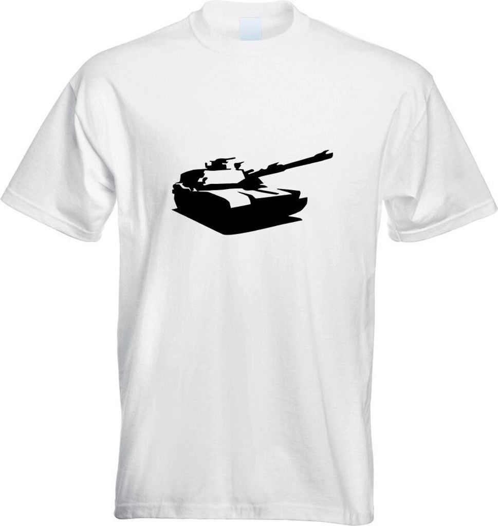 Kiwistar - T-Shirt - Weiss - Panzer Motiv Bedruckt Funshirt Design Print - mit Motiv Bedruckt - Funshirt Design - Sport - Freizeit - Herren - XL