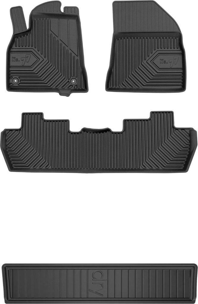 FROGUM Gummimatten Auto Fußmatten + Kofferraummatte für Peugeot 5008 I 2009-2017