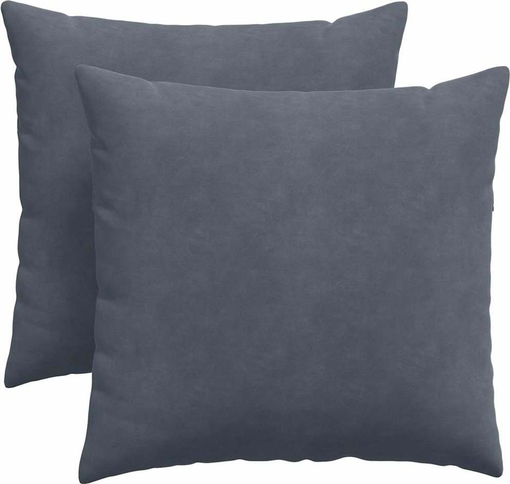 vidaXL Sofakissen 2 Stück Dunkelgrau 45 x 45 cm Cordstoff
