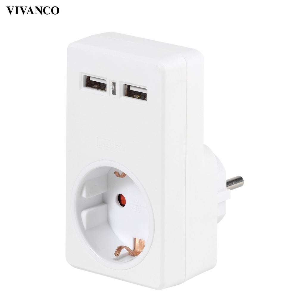 ViVanco™A 1W2USB, Typ C (Európska koncovka), Typ C Obrázok produktu 