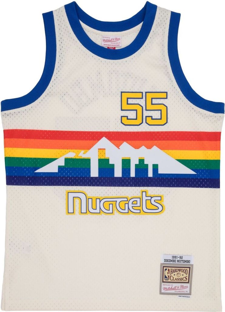Swingman Jersey Denver Nuggets OFF-WHITE Dikembe Mutombo - S