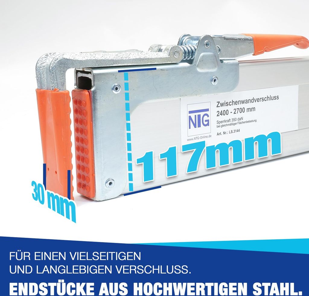 Zwischenwandverschluss Spannbrett Klemmbrett 4 Stück Set Produktbild 4
