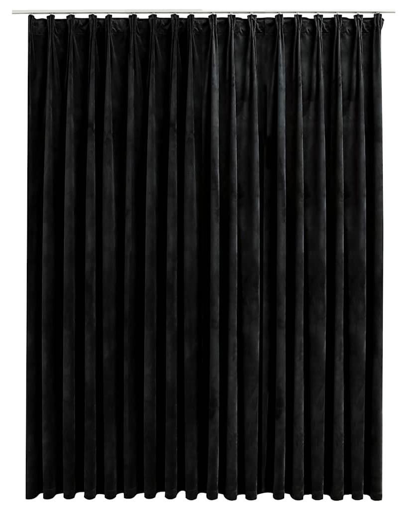vidaXL Zatemňovací záves s háčikmi Velvet Black 290 x 245 Obrázok produktu 