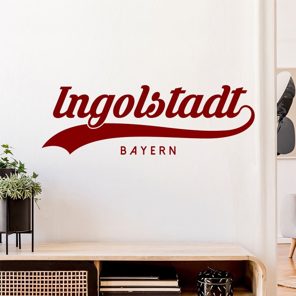 Ingolstadt Bayern Wandtattoo Wandaufkleber Wall Sticker - Dekoration, Küche, Wohnzimmer, Schlafzimmer, Badezimmer
