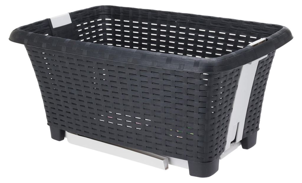 Waschekorb auf Fusen - Anthrazit - 38 l - 39 x 59 x 29 cm Produktbild 