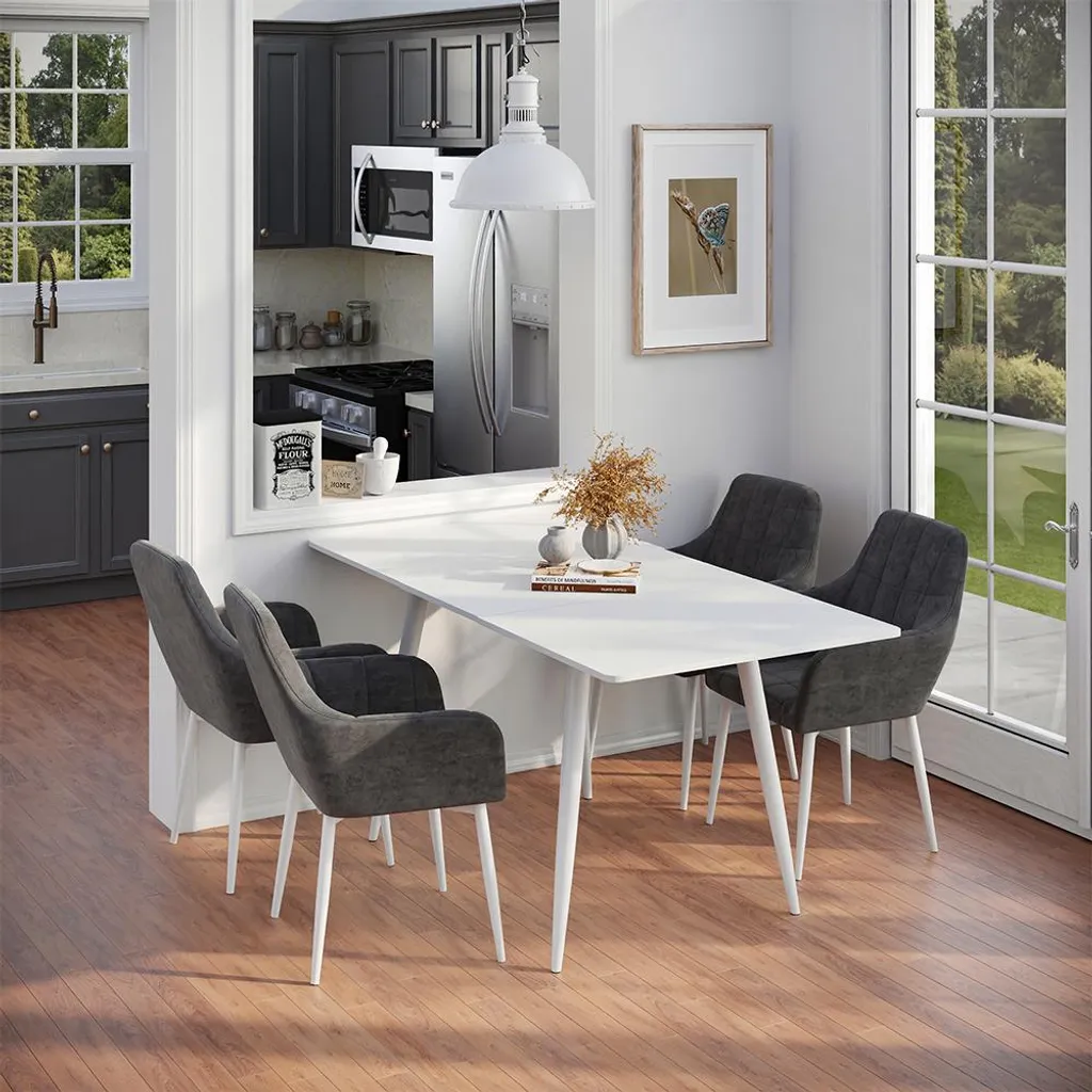 Tavolo Bianco Allungabile Beaver Vicco 120x80 | Ideale per Famiglie