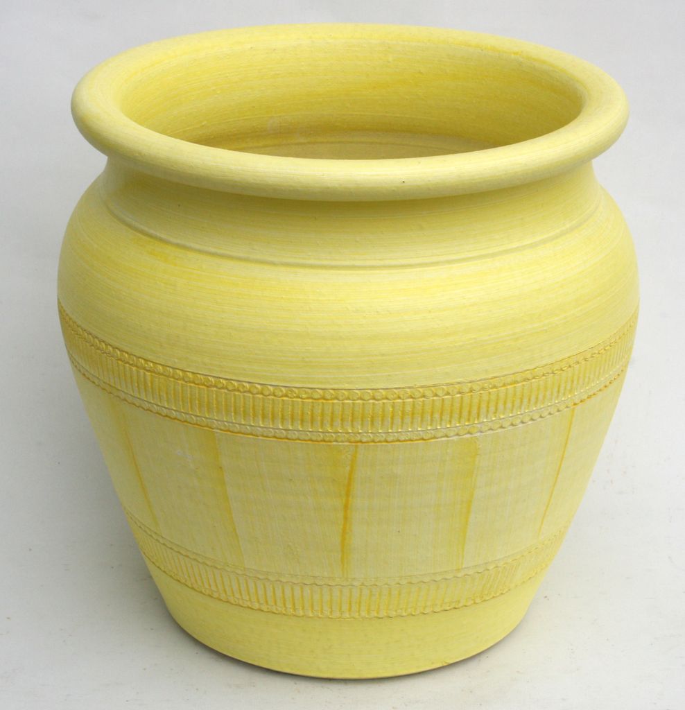 ÜBERTOPF KERAMIK ca.30 CM groß - Modell KLASSIK  Nr.2 Gelb Produktbild 