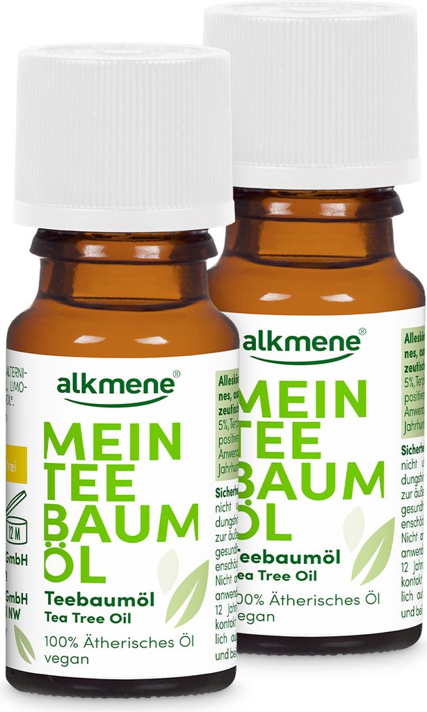 alkmene Mein 100% reines Teebaumöl 2x 10 ml vegan & Produktbild 