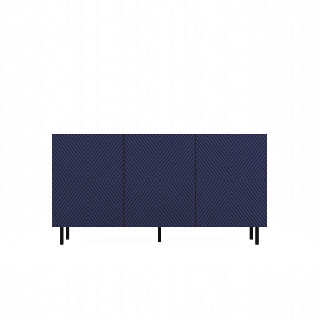 Optimisez votre Rangement avec la Commode KAMA 150 cm Chêne et Bleu