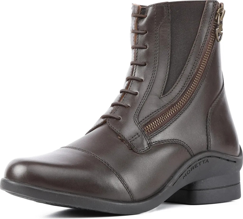 Bottes Alessia Moretta cuir grainé marron : Confort et robustesse en 42