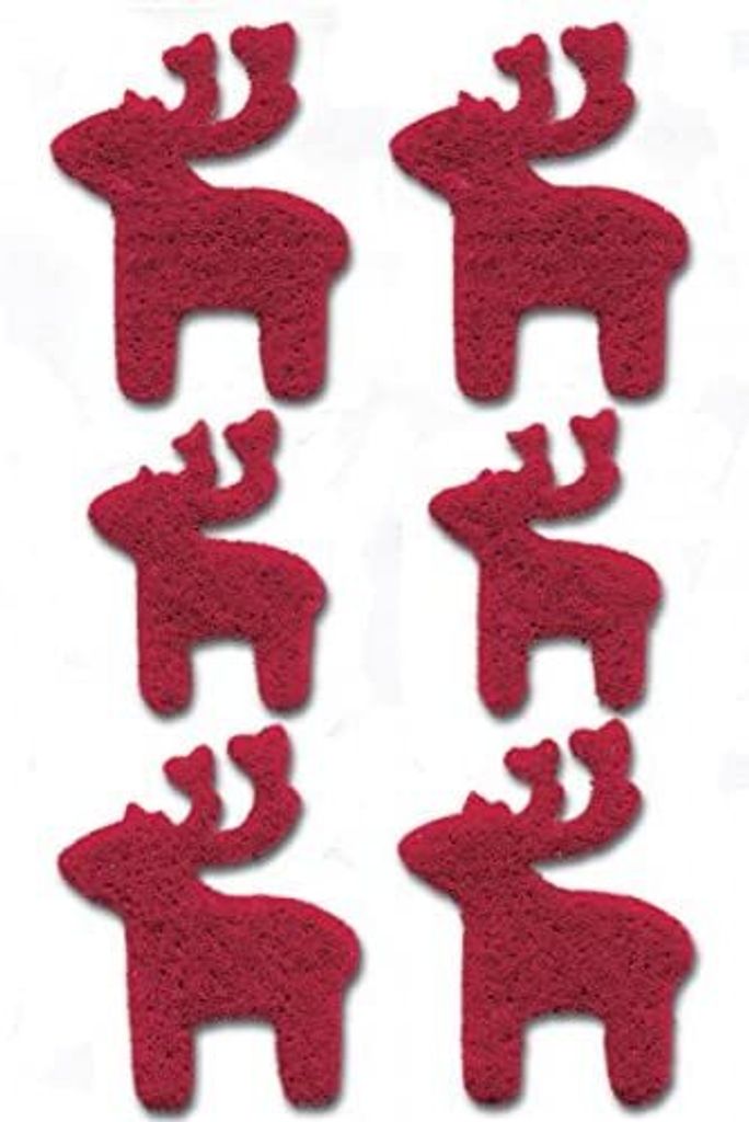 Herma 6548 MAGIC Sticker - Elche - roter Filz - 6 Stück