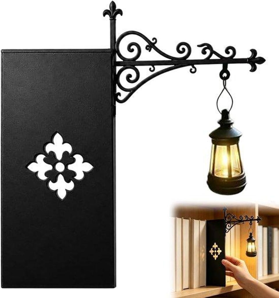 Support métallique avec lampe - Mini-lampe de lecture - Image du produit 
