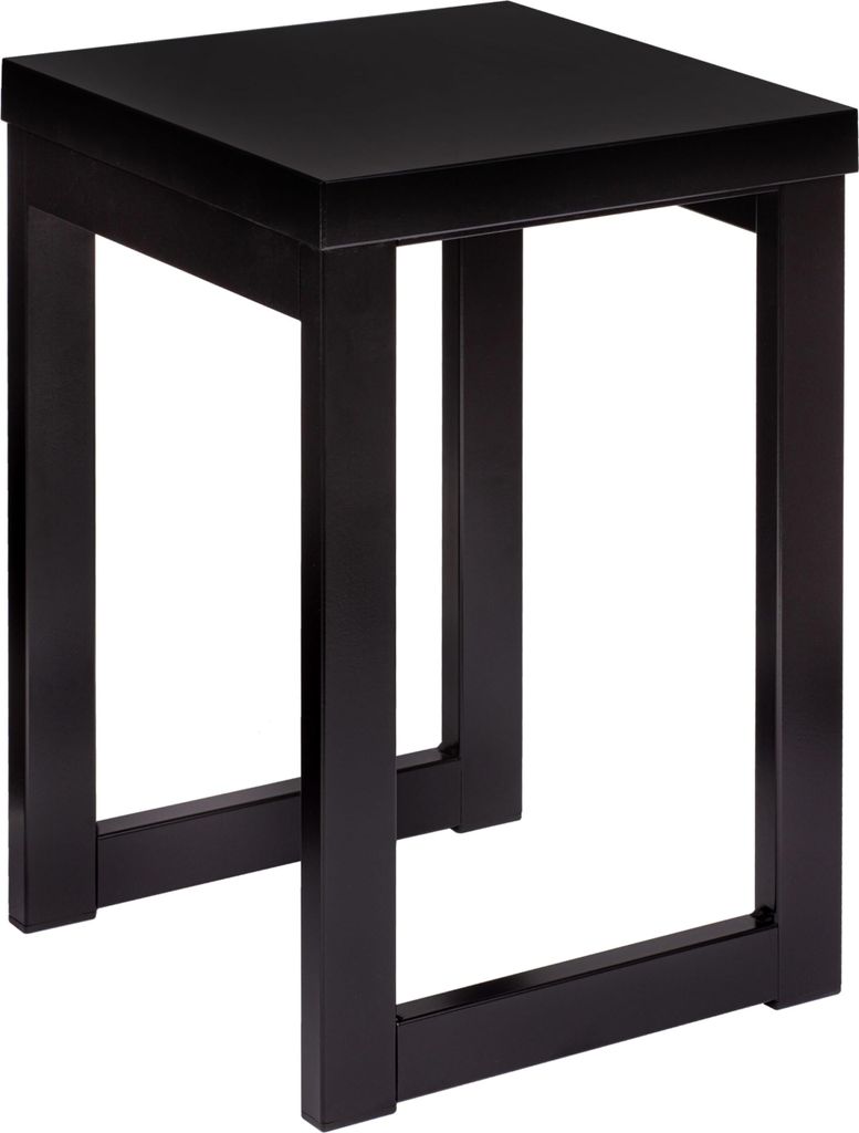 Spec-Wood, Hocker Holz LOFT, Barhocker Holz, Blumenhocker Holz mit Metallgestell, Duschhocker Modern, Küchenhocker, Barstühle, Tresenhocker, Sitz...