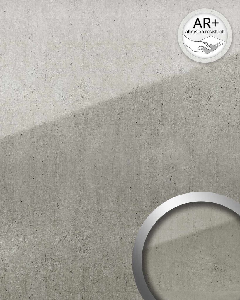 WallFace 18001 Wandpaneel Glas-Optik Metall Vintage Einrichtungs platin-grau | 2,60 qm
