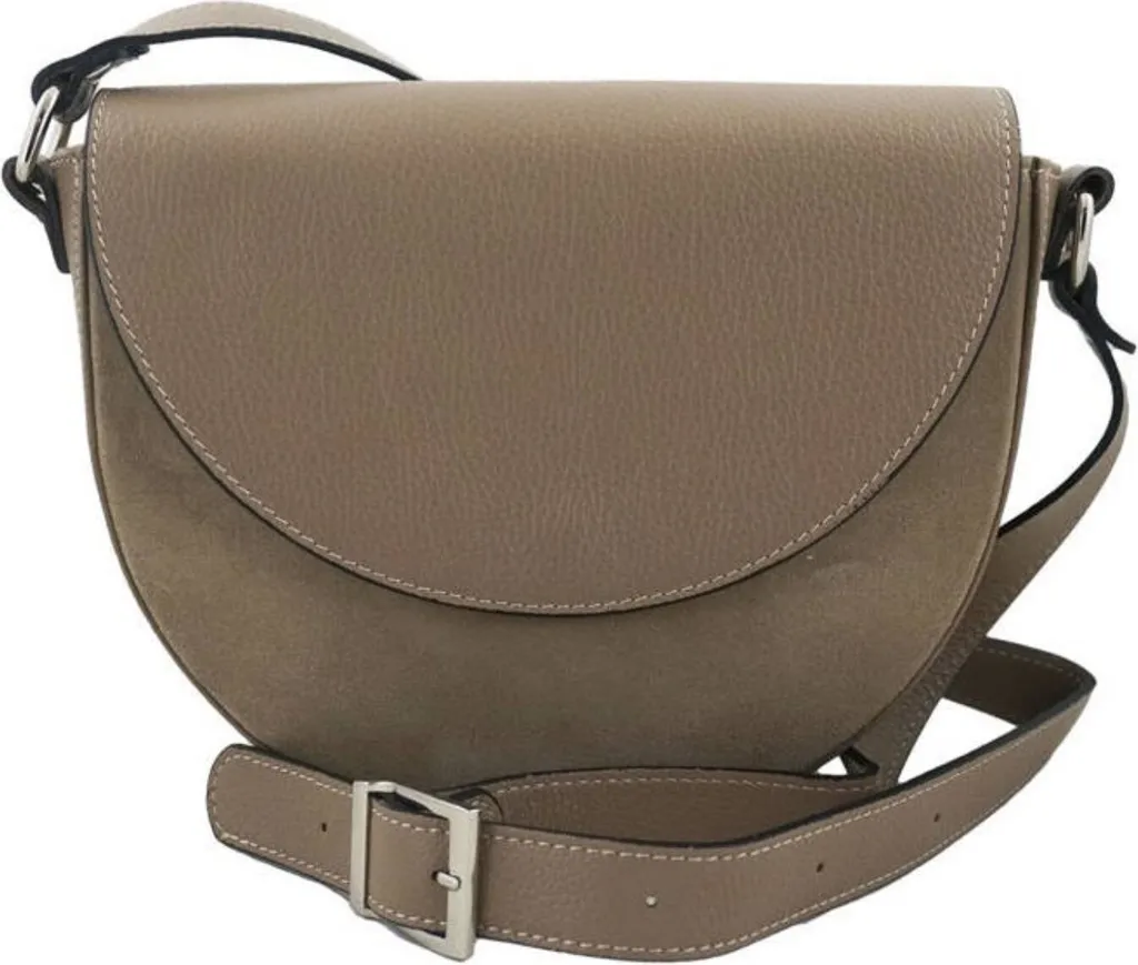 Barberini's 912956249 Beige Leather Messenger Bag - Luxury Italy