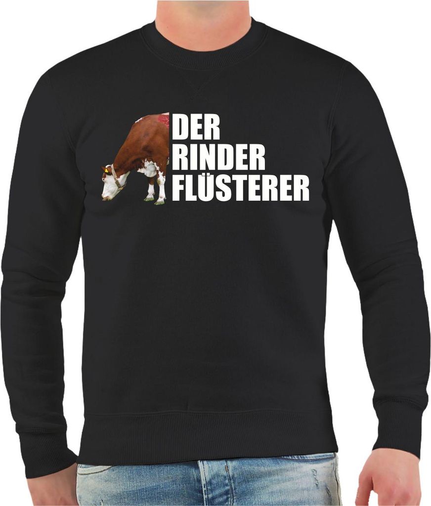 Herren Sweatshirt Der Rinderflüsterer