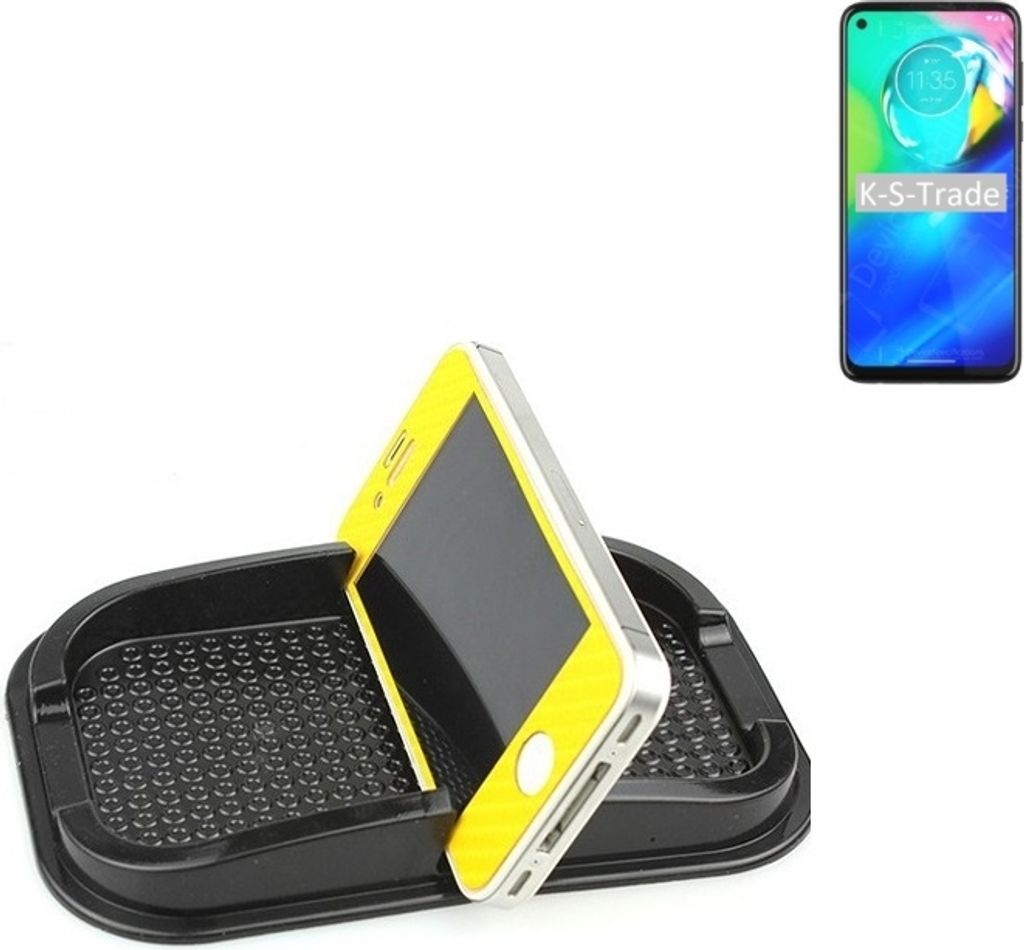 K-S-Trade Auto Anti Rutsch Matte Smartphone-Halter kompatibel mit Motorola Moto G Power Haft Pad Armaturenbrett Handy-Halterung Silikon
