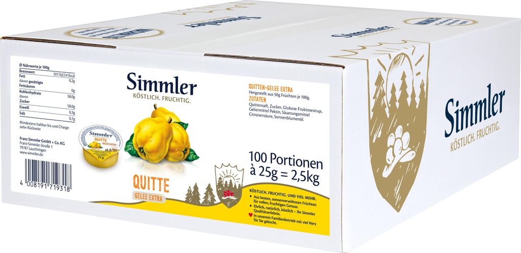 Simmler Quitten-Gelee Extra 100x25g