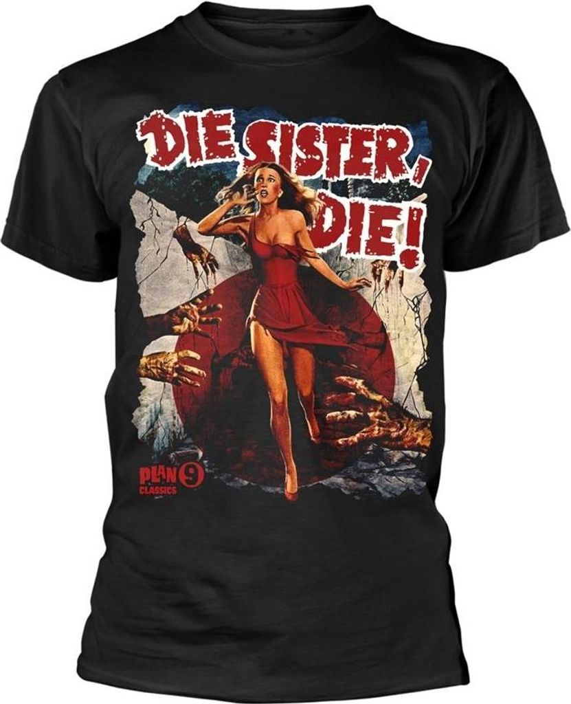 Plan 9 - "Die Sister Die" T-Shirt für Herren/Damen Uni PH4772 (S) (Schwarz)