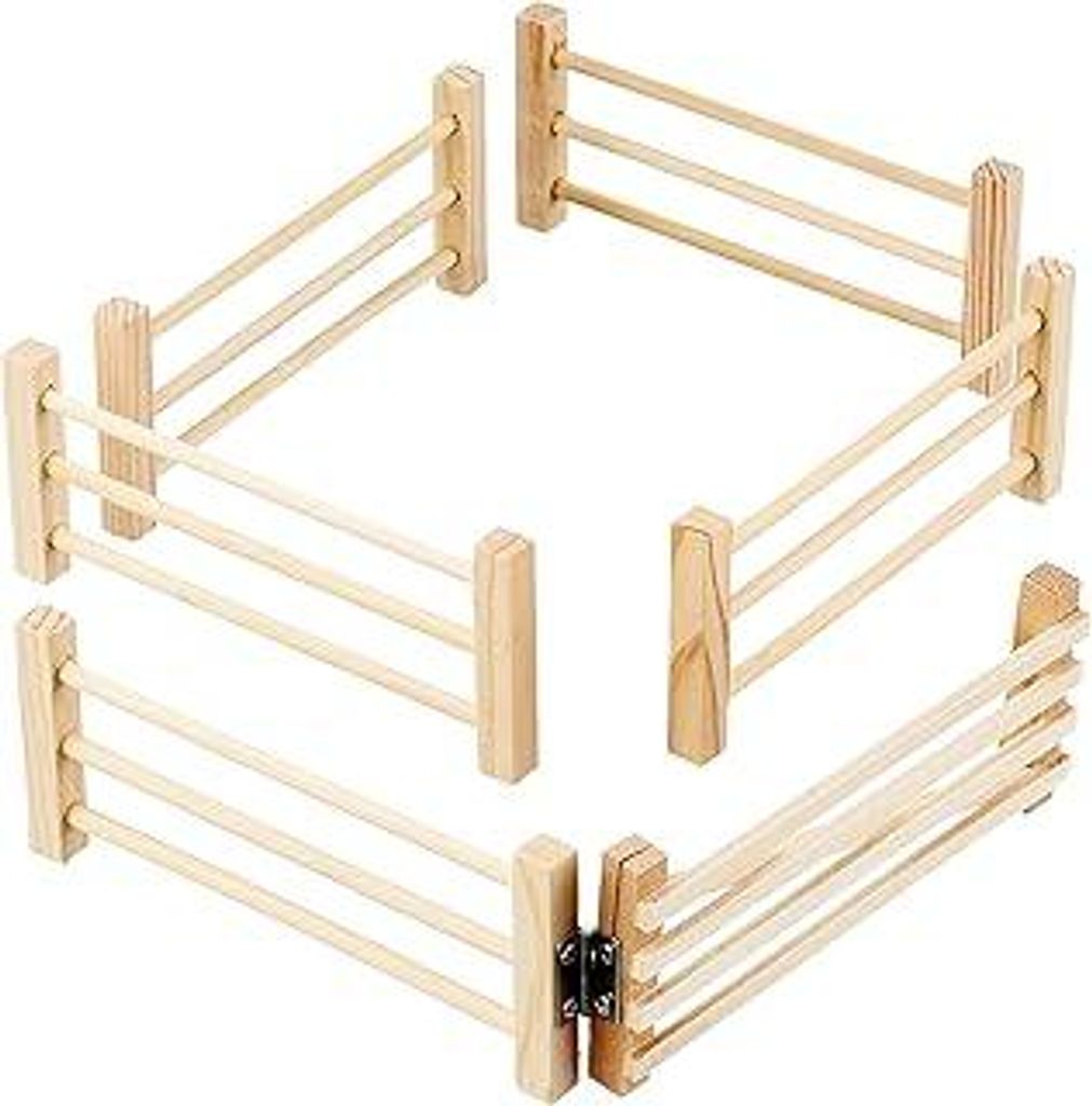 Kids Globe 610667 - Meadow Fence Scale 1:32, Matches 6-Piece Siku,Beige