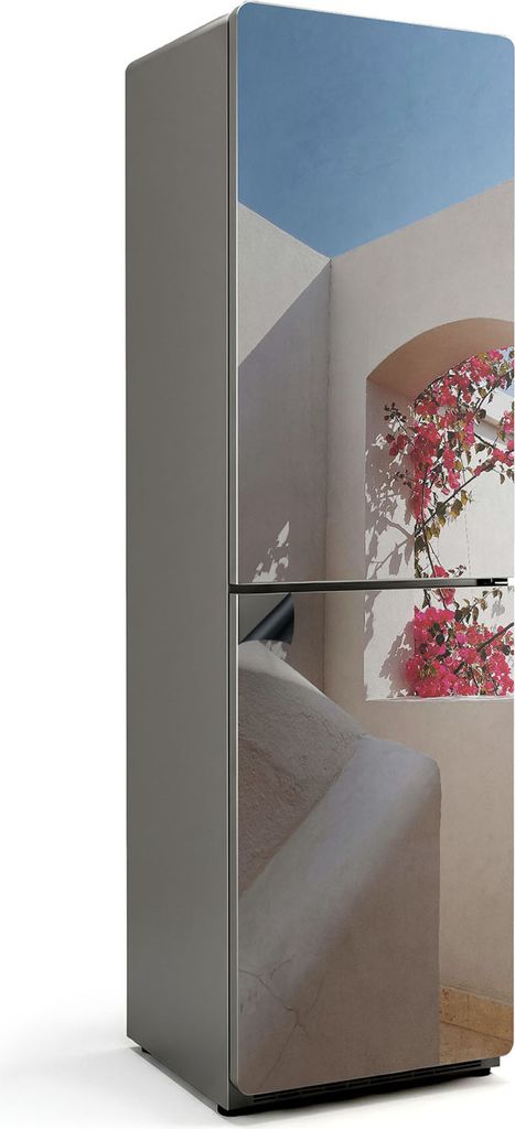 Architektur mit Vegetation – Magnetische Kühlschrank Abdeckung – Dekorfolie magnetisch Küche – Kühlschrank Magnet Deko – selbstklebende ...