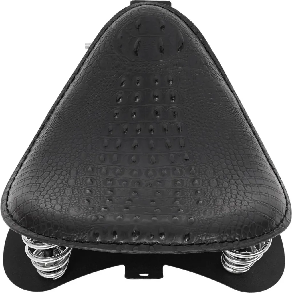 Sella Moto Monoposto Coccodrillo Nero 25x31 cm - Comfort a Molle