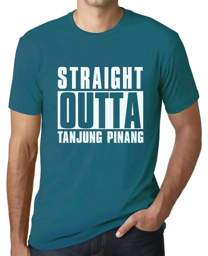 Herren Grafik T-Shirt Direkt aus Tanjung Pinang – Straight Outta Tanjung Pinang – Öko-Verantwortlich Vintage Jahrgang Kurzarm Lustige Druck Ge...