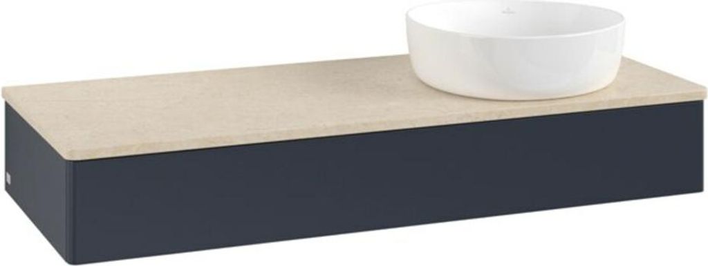 V&B Waschtischunterschrank ohne Frontstruktur, mit Beleuchtung Antao 120x19x50cm, WBP botti., md bl. m Lac