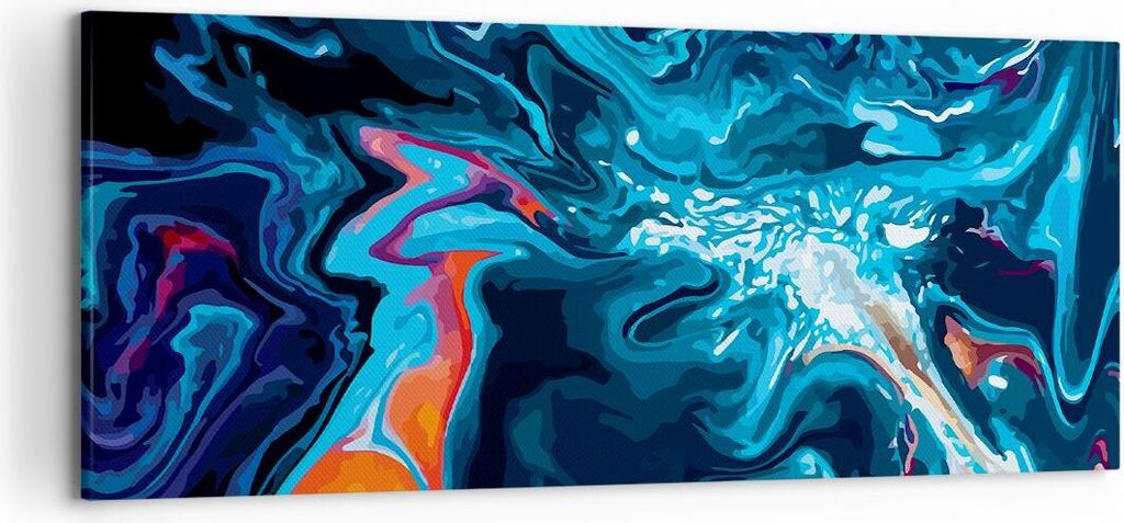 Bild auf Leinwand - Leinwandbild - Abstraktion modern - 120x50cm - Wand Bild - Wanddeko - Leinwanddruck - Bilder - Kunstdruck - Wanddekoration - Le...