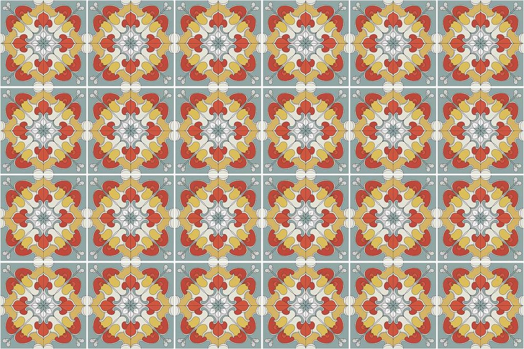 Fliesenaufkleber 15x15 cm – 24 Stück – Selbstklebend – Wasserfest – Pflegeleicht – Hitzebeständig – Für Küche & Bad – Blumenmotive