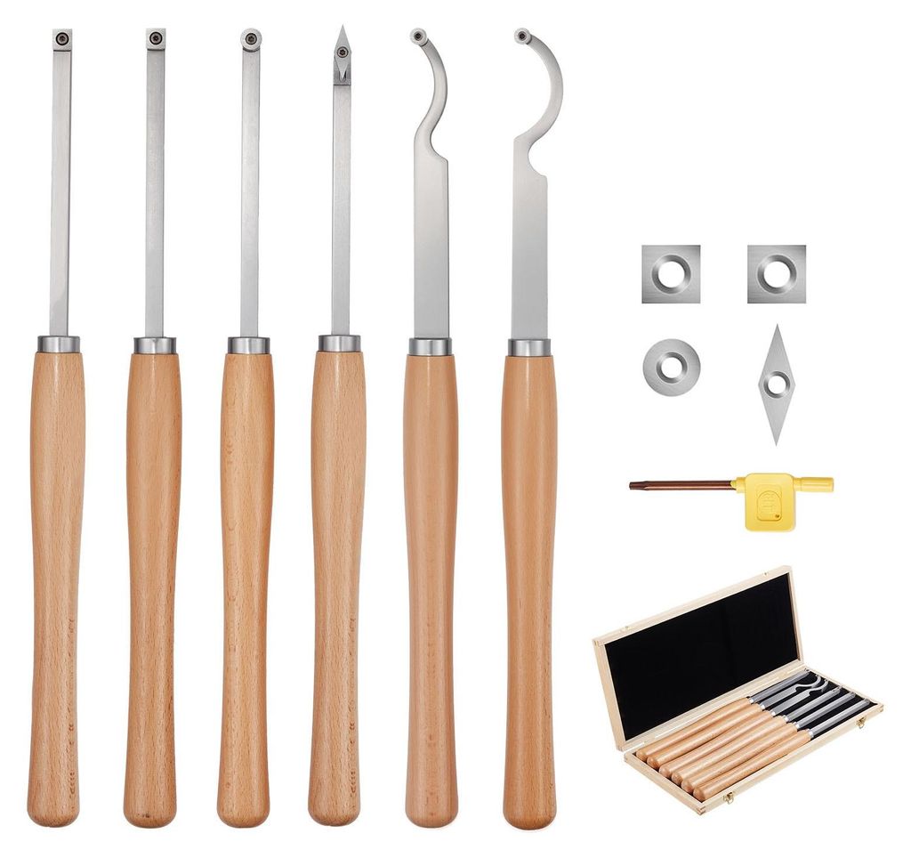 VEVOR set di utensili per la tornitura del legno, 6 pezzi, Immagine del prodotto 