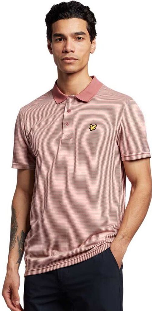 Lyle & Scott Microstripe Kurzarm-poloshirt Rosa S Rosa S