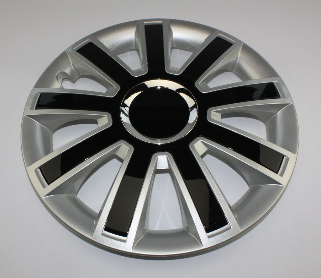 SET Radkappen Radzierblenden 4er Satz 16 Flash silver-black