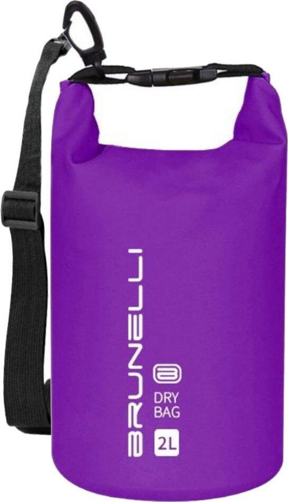 BRUNELLI 2L Dry Bag Wasserdichter Seesack Rucksack Packsack Trockensack mit Schultergurt - Farbe: Lila