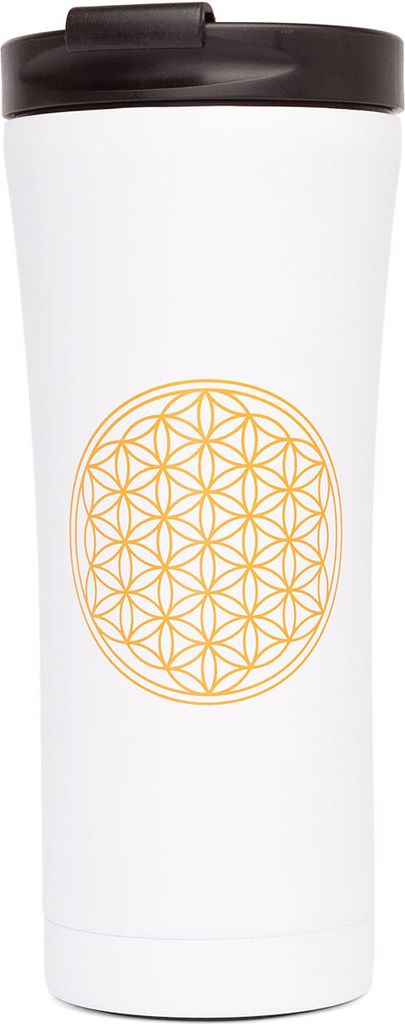 Edelstahl Isolierbecher medium, 480 ml, mit Yogamotiv