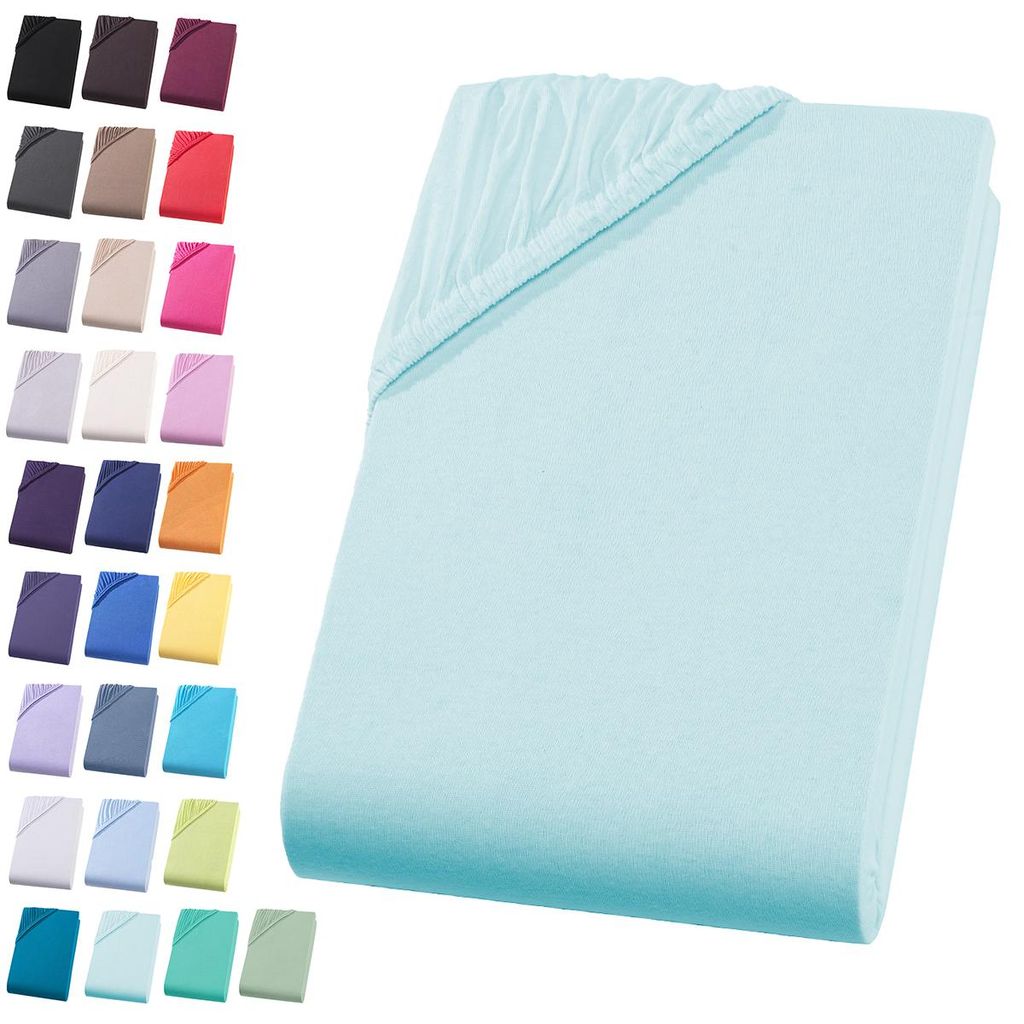 Jersey Spannbettlaken 180-200x220 cm + 40cm Bpxspringbett Produktbild 