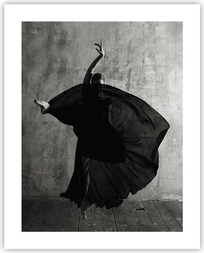 Poster - Poster ohne Rahmen - Tanz Schwarz Kleid - 40x50 cm - Wand Bild - Wanddeko - Wandbilder - Kunstposter - Wandposter - Bilder - Kunstdruck - ...