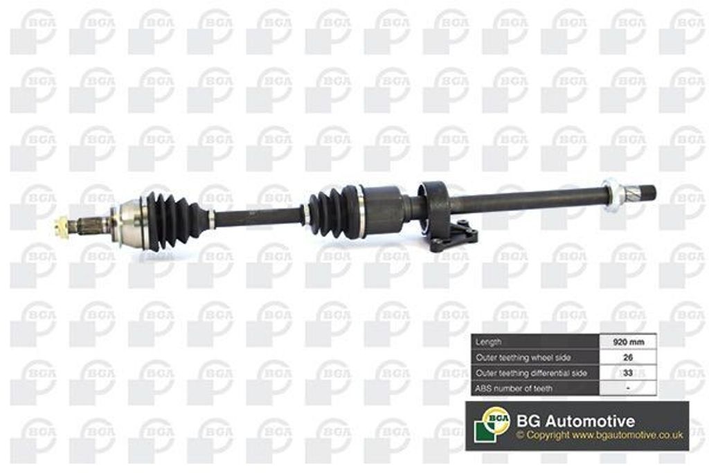 BGA DS0915R Antriebswelle Vorne Rechts für MINI Schrägheck (R50, R53) Cabrio (R52)