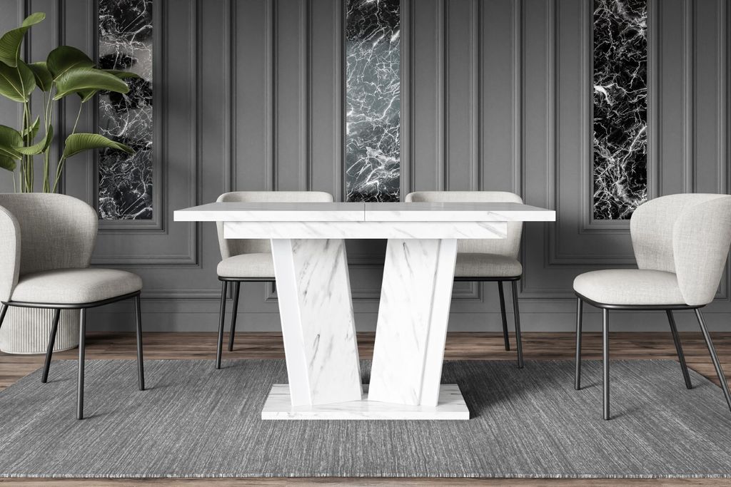 ALTDECOR Esstisch ausziehbar, ideal als Küchentisch, Esszimmertisch - oder Wohnzimmertisch, solide Konstruktion aus Möbelplatte, 120 -160x80x75cm...