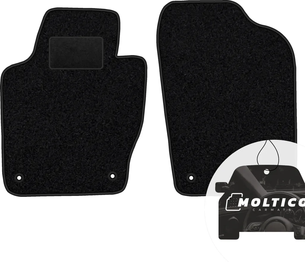 Tappetini Lusso in Velluto Nero per VW Polo 6R 2009-2017 moto-MOLTICO